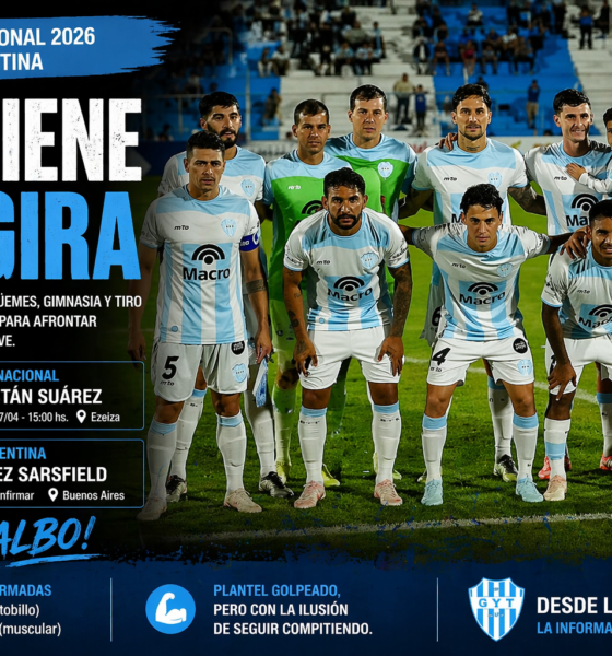 Tras empatar con Güemes, Gimnasia y Tiro viaja a Buenos Aires para enfrentar a Tristán Suárez por la Primera Nacional y luego a Vélez