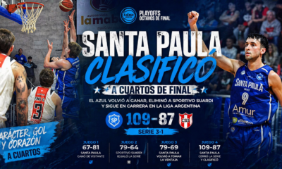 Santa Paula venció 109-87 a Sportivo Suardi, ganó la serie 3-1 y clasificó a cuartos de final de La Liga Argentina. Resumen completo del partido