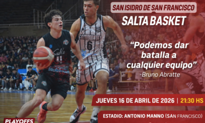 Bruno Abratte habló en la previa del primer juego entre Salta Basket y San Isidro por los playoffs de La Liga Argentina.