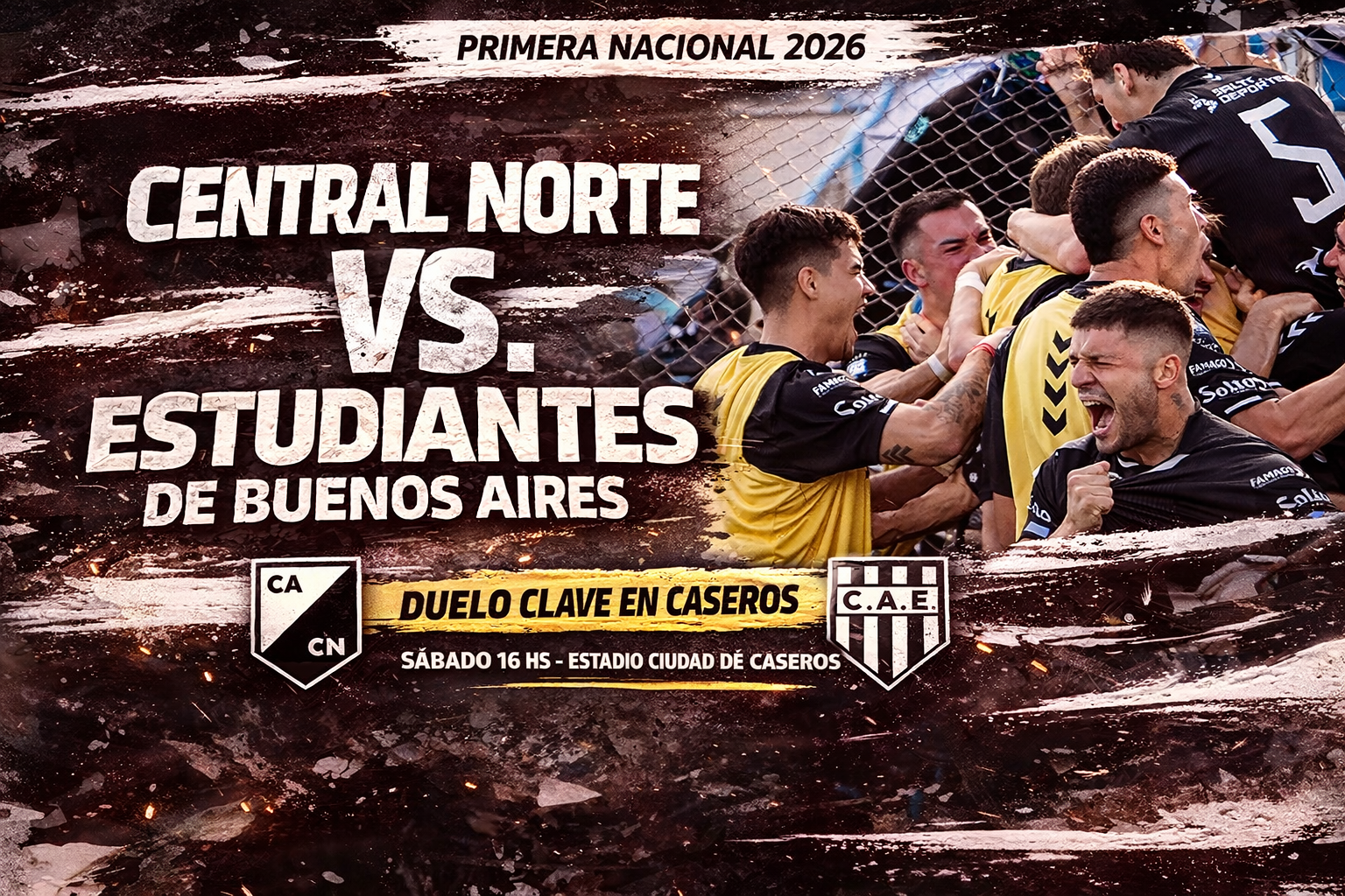 Central Norte visita a Estudiantes de Buenos Aires en Caseros por la Primera Nacional 2026: cómo llegan, probables formaciones y análisis previo.