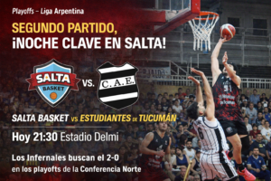 Salta Basket recibe otra vez a Estudiantes por el segundo juego de los playoffs de la Conferencia Norte, con la chance de quedar 2-0.
