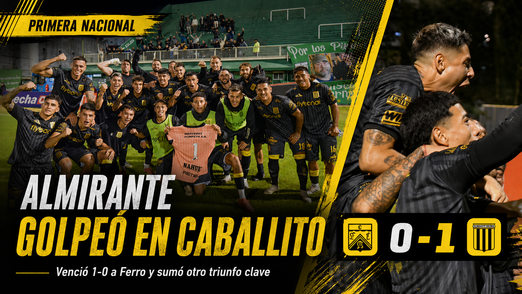Almirante Brown venció 1-0 a Ferro en Caballito con gol de Gustavo Cabral de penal. La Fragata sumó su segundo triunfo seguido y el Verdolaga profundizó su mal momento como local.