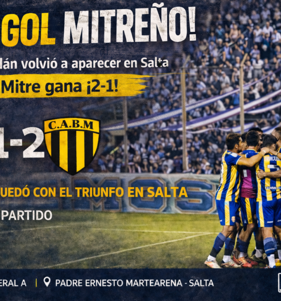 Juventud Antoniana perdió 2-1 con Bartolomé Mitre en Salta por el Federal A. El Santo falló un penal, descontó con Pedro Mune.