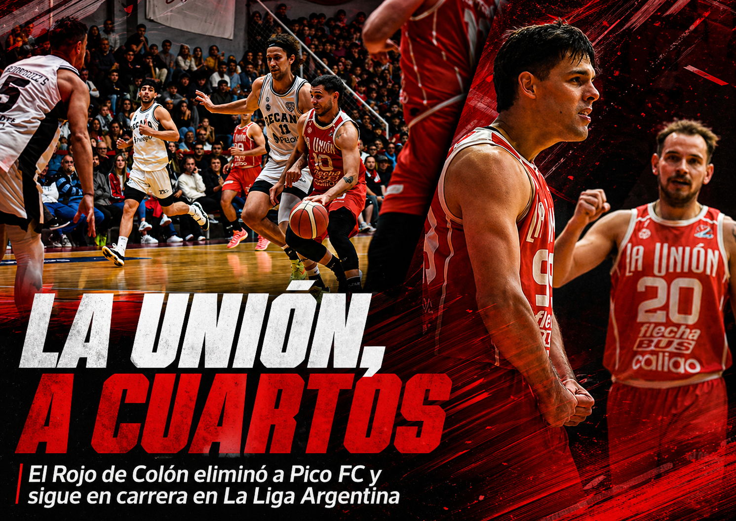 La Unión de Colón venció a Pico FC por 83 a 79 en el quinto juego de la serie y se metió entre los ocho mejores de La Liga Argentina.