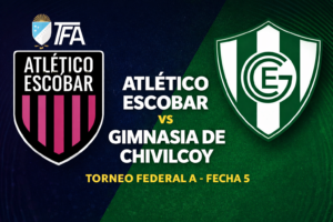 Atlético Escobar y Gimnasia de Chivilcoy se enfrentan en el arranque de la quinta fecha del Grupo A del Torneo Federal A. Cómo llegan
