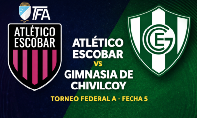 Atlético Escobar y Gimnasia de Chivilcoy se enfrentan en el arranque de la quinta fecha del Grupo A del Torneo Federal A. Cómo llegan