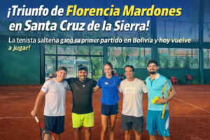 Florencia Mardones debutó con triunfo en Santa Cruz de la Sierra tras vencer a Emilia Cecilia Antelo Córdova por 6-1 y 6-2.