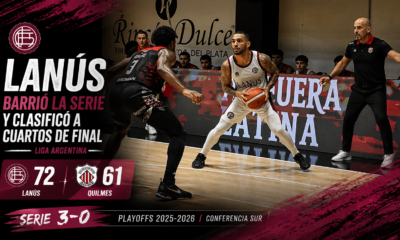 Lanús venció a Quilmes 72-61 y cerró la serie 3-0 para avanzar a cuartos de final en la Liga Argentina. Dominio total del Granate en la Conferencia Sur.