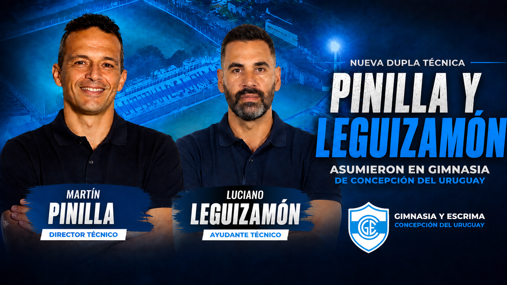 Gimnasia y Esgrima de Concepción del Uruguay anunció a Martín Pinilla y Luciano Leguizamón como nueva dupla técnica. El Lobo está último