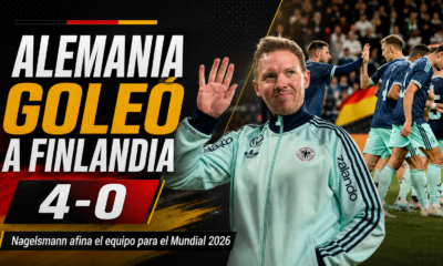 Alemania goleó 4-0 a Finlandia en Mainz, confirmó su lista para el Mundial 2026 y llega con Nagelsmann, Neuer, Wirtz, Musiala y Undav