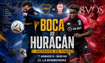 Boca recibe a Huracán en La Bombonera por los octavos de final del Torneo Apertura 2026. Conocé la previa, formaciones, estadísticas