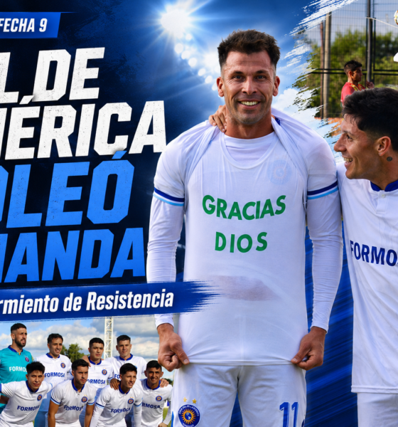 Sol de América goleó 3-0 a Sarmiento por la fecha 9 del Federal A. Bruno Di Martino y Sebastián Jiménez, con un doblete y gol olímpico