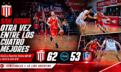 San Isidro venció a Deportivo Viedma por 62 a 53 en el quinto juego, ganó la serie 3-2 y se metió entre los cuatro de La Liga Argentina.