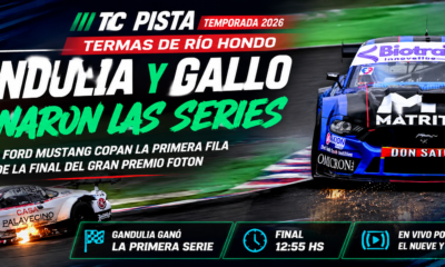 Gabriel Gandulia y Juan Sebastián Gallo ganaron las series del TC Pista en Termas de Río Hondo. Los Ford Mustang dominaron las baterías