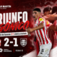 San Martín de Tucumán venció 2-1 a Atlético Rafaela por la fecha 12 de la Primera Nacional. Pons abrió el marcador y Nicolás Ferreyra selló el triunfo agónico.