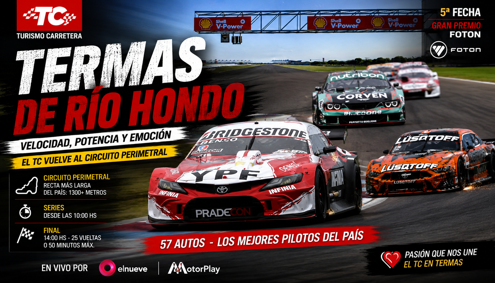 El TC ya tiene definidas las series en Termas de Río Hondo. Matías Rossi, Marco Dianda y Mauricio Lambiris partirán adelante este domingo.