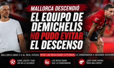Mallorca venció 3-0 al Real Oviedo, pero los resultados externos lo condenaron al descenso a Segunda División.