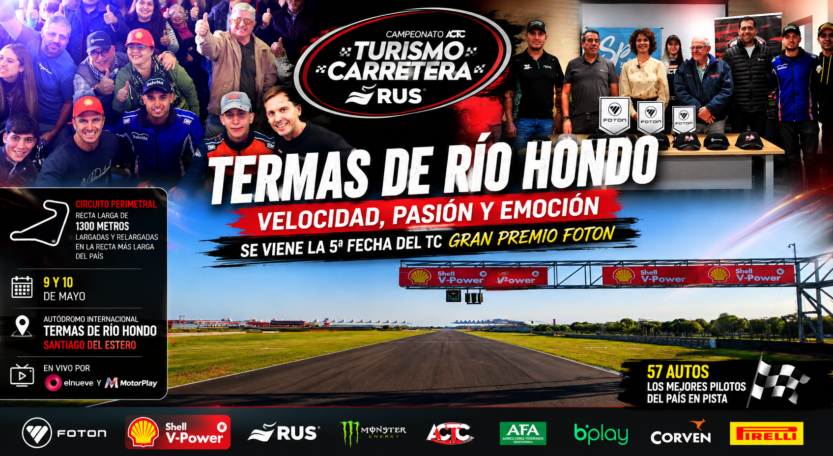 El TC ya palpita Termas de Río Hondo con la quinta fecha. El circuito perimetral, la recta larga, los horarios, las declaraciones de pilotos