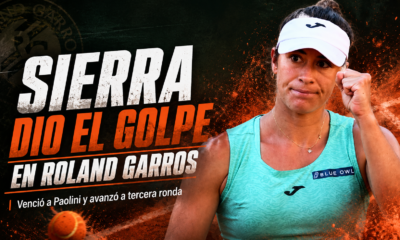 Solana Sierra venció a Jasmine Paolini por 3-6, 6-4 y 6-3 en Roland Garros, logró el mejor triunfo de su carrera y avanzó a tercera ronda.