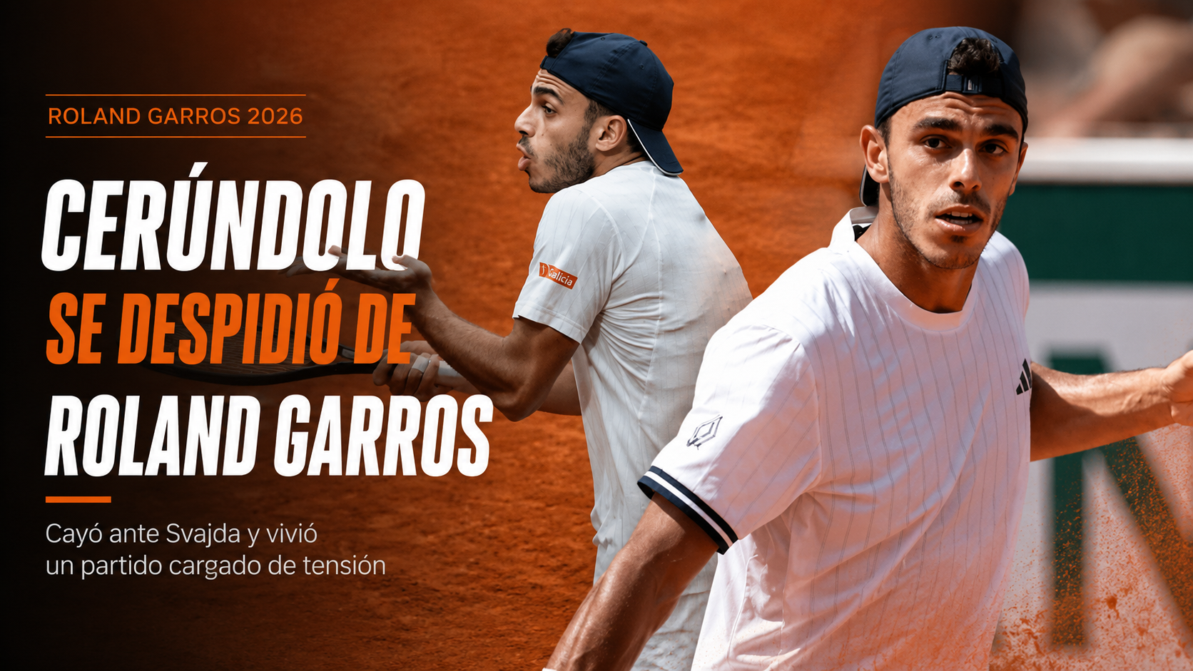 Fran Cerúndolo perdió ante Zachary Svajda por 6-3, 6-4, 3-6, 4-6 y 6-3 en Roland Garros 2026, discutió con su entrenador y quedó eliminado