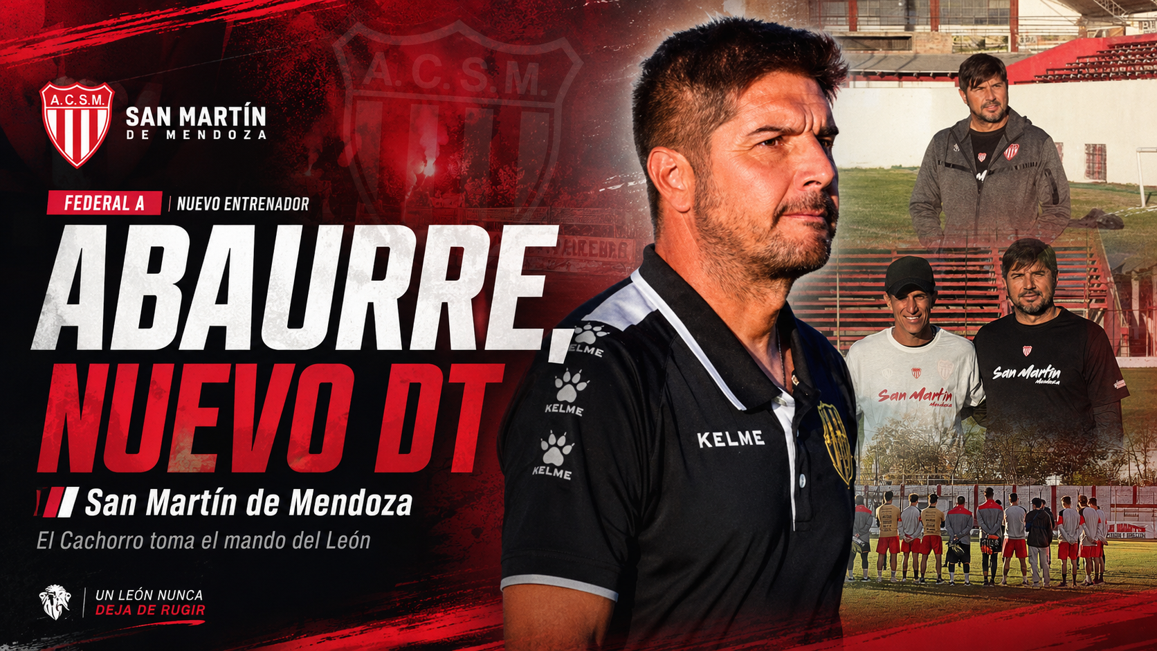 San Martín de Mendoza confirmó a Alejandro “Cachorro” Abaurre como nuevo entrenador tras la salida de Christian Corrales. El León suma apenas cinco puntos en la Zona 3 del Federal A y buscará reaccionar ante FADEP.