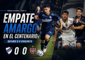 Chacarita y Quilmes empataron 0-0 en el estadio Centenario por la fecha 12 de la Primera Nacional. El Cervecero tuvo las más claras