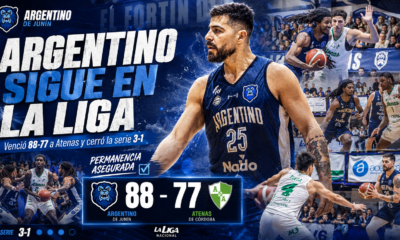 Argentino de Junín venció 88-77 a Atenas, cerró la serie 3-1 y aseguró su permanencia en La Liga Nacional. El histórico Griego descendio.
