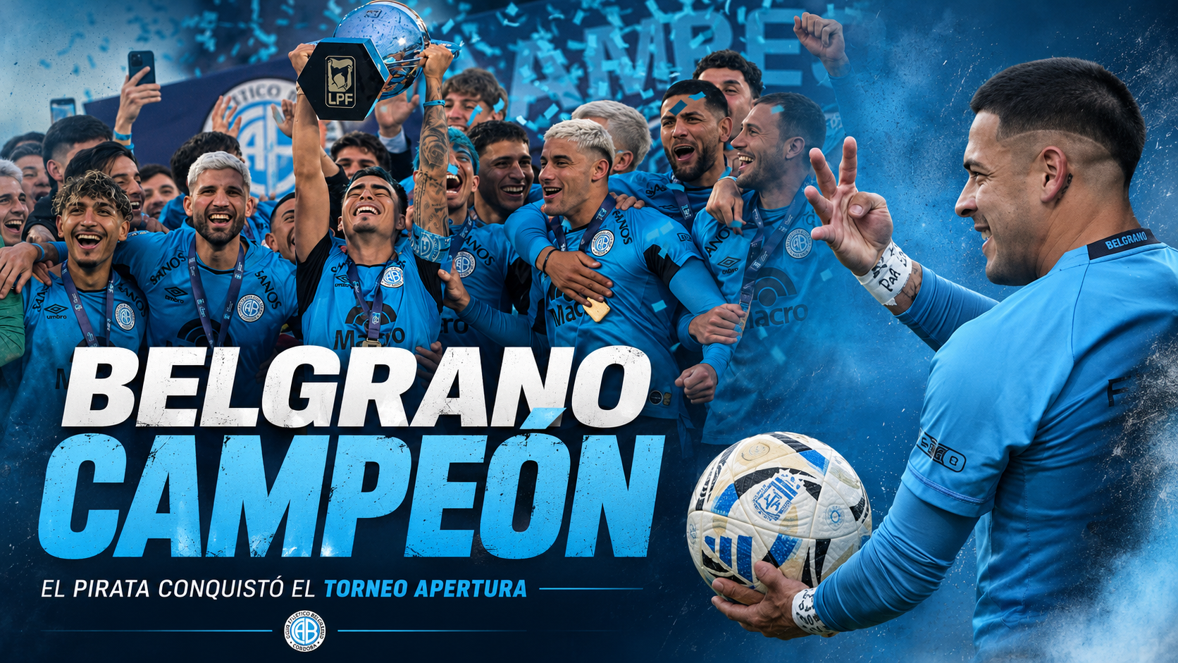 Belgrano venció 3-2 a River, dio vuelta una final inolvidable y consiguió el primer título de su historia en el Torneo Apertura 2026.