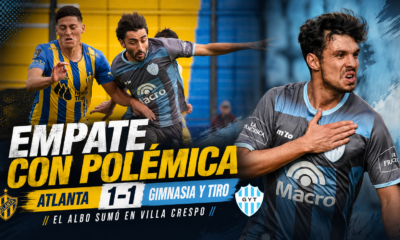 Gimnasia y Tiro empató con Atlanta 1-1 en Villa Crespo por la Primera Nacional