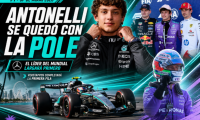 Kimi Antonelli firmó una pole fantástica en la clasificación de Miami 2026. El líder del Mundial superó la presión de McLaren