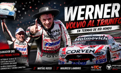 Mariano Werner ganó de punta a punta la final del TC en Termas de Río Hondo con el Ford Mustang del Fadel Memo Corse. Rossi fue segundo