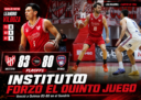 Instituto venció 83-80 a Quimsa en el Ángel Sandrín, igualó la serie 2-2 y forzó un quinto juego decisivo en Santiago del Estero.