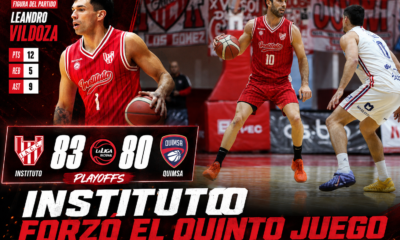 Instituto venció 83-80 a Quimsa en el Ángel Sandrín, igualó la serie 2-2 y forzó un quinto juego decisivo en Santiago del Estero.