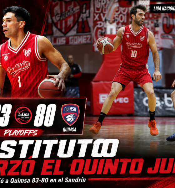 Instituto venció 83-80 a Quimsa en el Ángel Sandrín, igualó la serie 2-2 y forzó un quinto juego decisivo en Santiago del Estero.