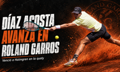 Facundo Díaz Acosta venció a August Holmgren por 6-7, 6-4 y 6-2, superó la qualy de Roland Garros 2026 y jugará el cuadro principal.