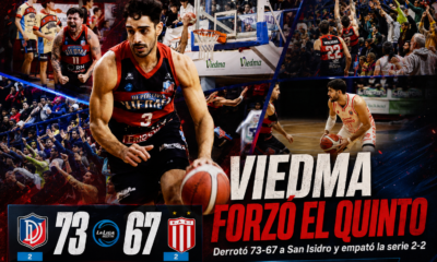 Deportivo Viedma venció a San Isidro por 73 a 67 en el Cayetano Arias, igualó la serie 2-2 y forzó un quinto juego decisivo en San Francisco
