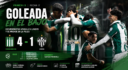 Excursionistas goleó 4-1 a Liniers en el Bajo Belgrano, con doblete de Matías Pólvera y goles de Máximo Blanco y Valentino Zapata.