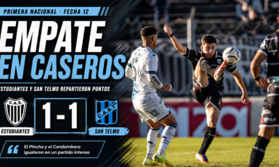 Estudiantes de Buenos Aires y San Telmo empataron 1-1 en Caseros. Roncaglia abrió el marcador y Acosta igualó para el Pincha.