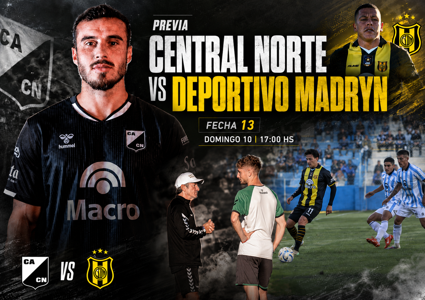 Central Norte recibe a Deportivo Madryn por la fecha 13. Debuta Mario Sciacqua como DT del Cuervo, que necesita salir de la zona baja.