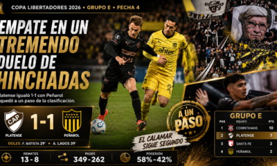 Platense empató 1-1 con Peñarol en Vicente López por la Copa Libertadores 2026, en una noche marcada por un gran duelo de hinchadas.