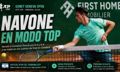 Navone venció a Norrie en el ATP 250 de Ginebra y avanzó a cuartos de final, donde enfrentará a Jaume Munar.
