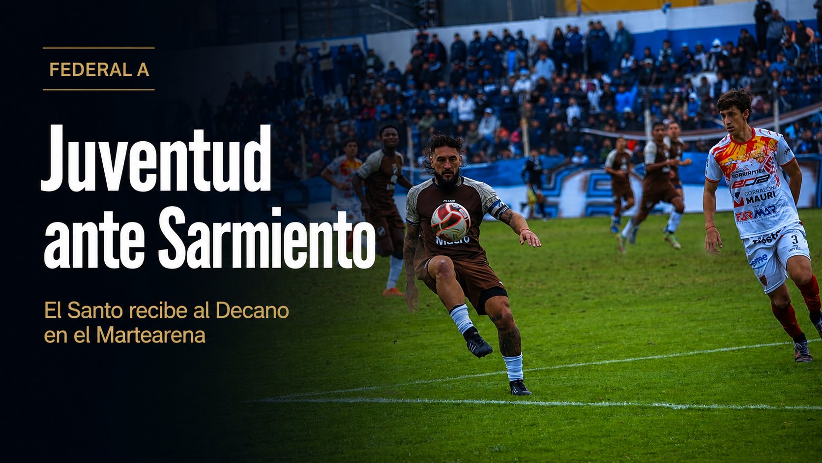 Juventud Antoniana recibe a Sarmiento de Resistencia por la fecha 10 del Federal A. El Santo busca volver al triunfo en Salta