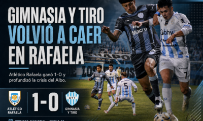 Gimnasia y Tiro de Salta perdió 1-0 ante Atlético Rafaela por la fecha 13 de la Primera Nacional. Martiniano Moreno marcó el único gol.