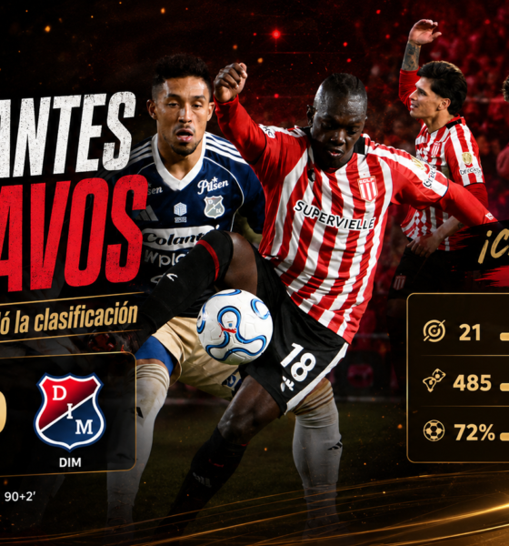 Estudiantes derrotó 1-0 a Independiente Medellín con un gol agónico de Mikel Amondarain y clasificó a los octavos de final de la Copa Libertadores.