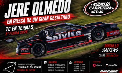 Jeremías Olmedo afronta una fecha clave del Turismo Carretera en Termas de Río Hondo. El piloto salteño buscará volver a pelear adelante con el Torino del Canning Motorsports.