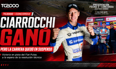 Marcelo Ciarrocchi ganó de punta a punta la final del TC2000 en Concordia con el Fiat Pulse, pero la carrera quedó en suspenso por técnica