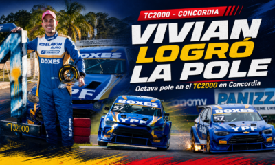 Franco Vivian logró su octava pole en el TC2000 en Concordia. Con la Chevrolet Tracker del YPF ELAION AURO Proracing marcó 1m41s197