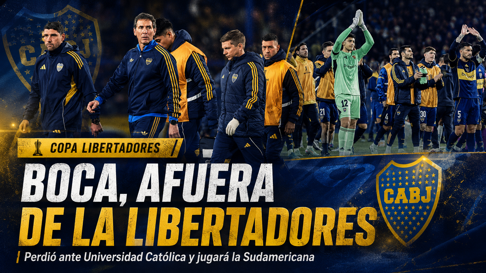 Boca Juniors perdió 1-0 ante Universidad Católica en La Bombonera, quedó eliminado de la Copa Libertadores y jugará la Copa Sudamericana.