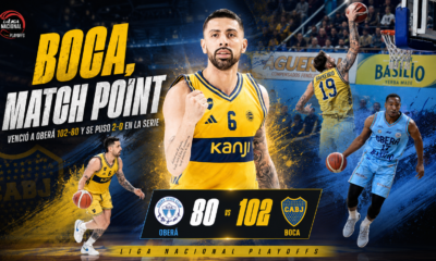 Boca venció 102-80 a Oberá en Misiones, se puso 2-0 en la serie de cuartos de final y quedó match point con una noche letal