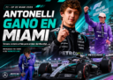 Kimi Antonelli ganó el GP de Miami 2026, consiguió su tercera victoria consecutiva y estiró su ventaja en el Mundial. El italiano de Mercedes aguantó a los McLaren